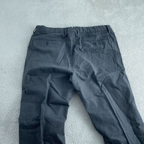 Bonobos Mens Gray Checked Cotton Dress Pants Size 36/30 0340 - Picture 2 of 9